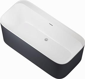 Акриловая ванна Allen Brau Infinity 170x80 2.21001.21/AM белый матовый(панель антрацит)
