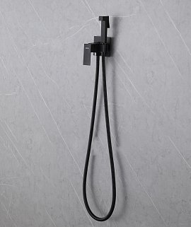 Гигиенический душ Abber Daheim AF8226B со смесителем, матовый черный