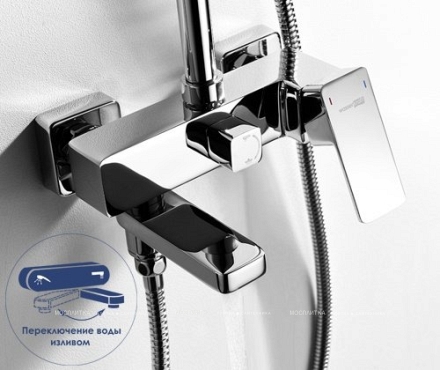 Душевая стойка WasserKRAFT A17701 для ванны и душа, хром - 4 изображение