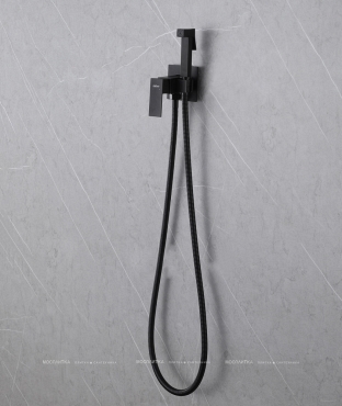 Гигиенический душ Abber Daheim AF8226B со смесителем, матовый черный - 3 изображение