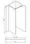 Душевая перегородка 100 см Abber Immer Offen AG61100B стекло прозрачное, профиль черный - изображение 3