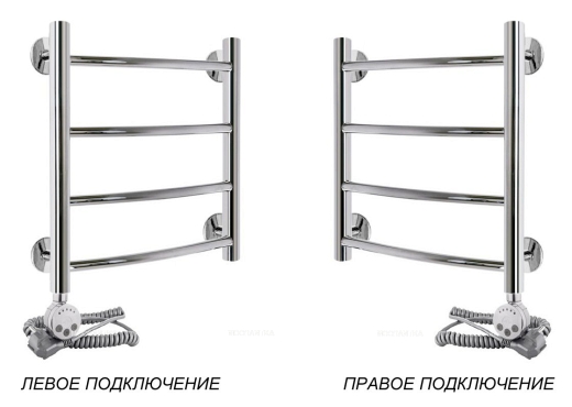 Полотенцесушитель электрический Aquanerzh лесенка дуга 50x43, левый - 3 изображение