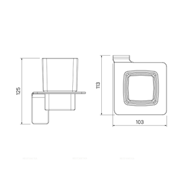 Подстаканник одинарный IDDIS Slide матовое стекло, сплав металлов, белый матовый SLIWTG1i45 - 2 изображение