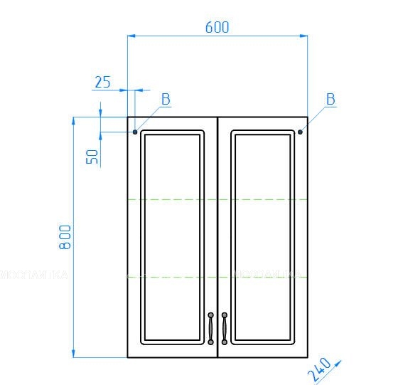 Шкаф Style Line Олеандр-2 Люкс 60 ЛС-00000305, белый - изображение 6