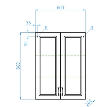Шкаф Style Line Олеандр-2 Люкс 60 ЛС-00000305, белый - 6 изображение