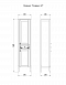 Шкаф-пенал ASB-Woodline Салерно 40 9700 антикварный орех - 4 изображение