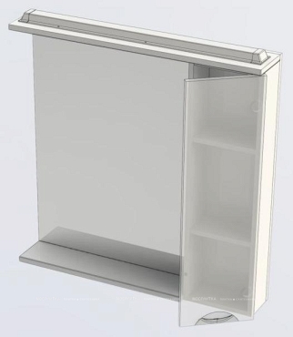 Зеркальный шкаф Aquanet Гретта 90 венге - 5 изображение