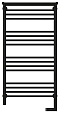 Полотенцесушитель электрический Сунержа Богема 2.0 с 1 полкой 100х50 см 31-5207-1050 матовый черный - 2 изображение