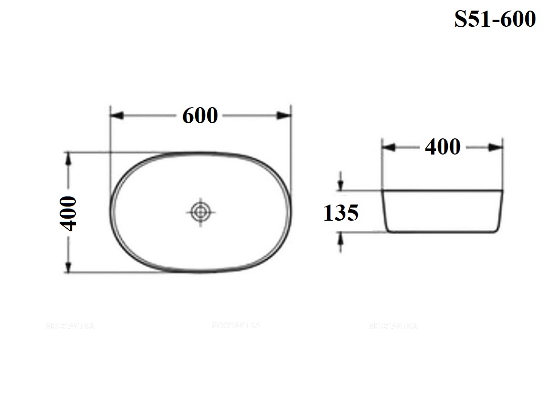Раковина BOND S51-600 Белый глянец - изображение 5