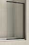 Душевая шторка на ванну Azario Merrit 80х140 см AZ-NF6122 800 BLACK профиль черный, стекло прозрачное - 2 изображение