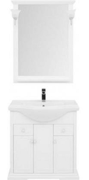 Комплект мебели для ванной Aquanet Лагуна Классик 80 белый - 2 изображение