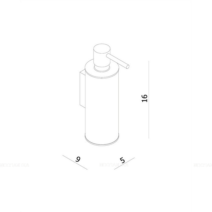 Дозатор жидкого мыла Omnires 10720/O (хром), UN10720/OCR - изображение 2