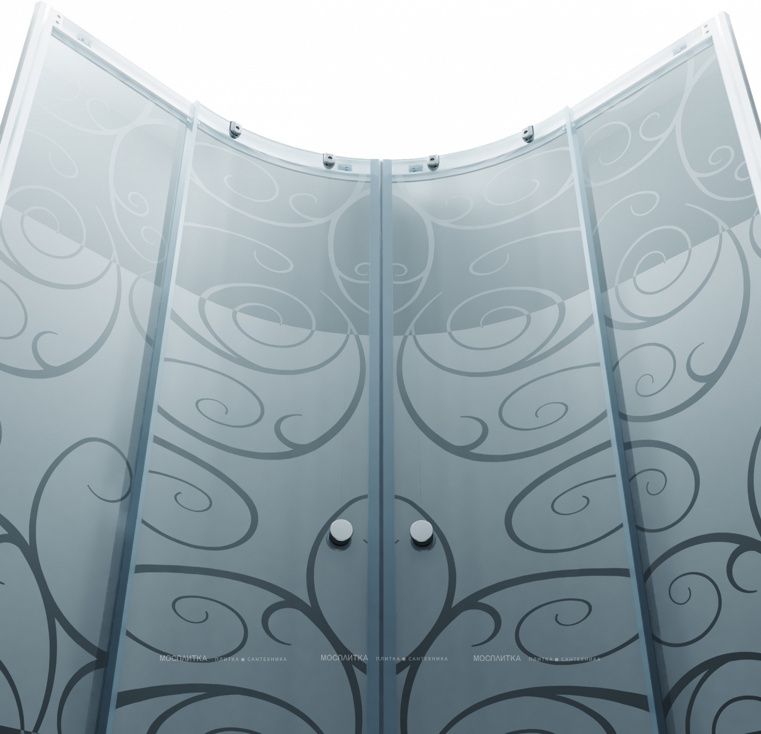 Душевой уголок Triton Стандарт Узоры 90x90 см четверть круга стекло с узором - изображение 2