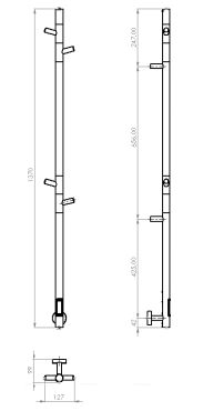 Полотенцесушитель электрический Vincea 137x9,9 см, VTD-1DWE белый, с таймером - 2 изображение