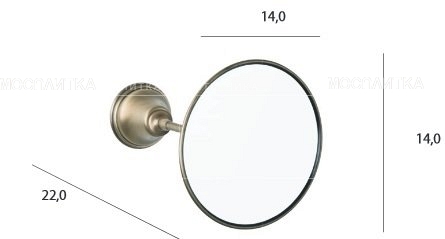 Настенное косметическое зеркало Tiffany World Harmony TWHA025cr, хром - изображение 3