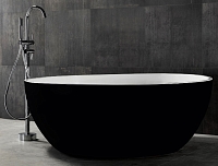 Акриловая ванна 150х150 см Abber AB9279MB матовый черный1