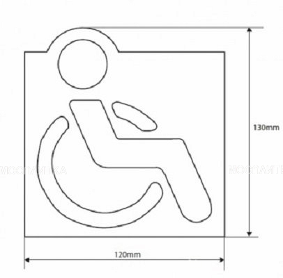 Табличка «Туалет для инвалидов» Bemeta Hotel 111022025, хром матовый - изображение 2