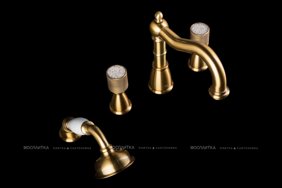 Смеситель Boheme Royal Cristal 391-Royal/CRST для ванны с душем, бронза - изображение 2