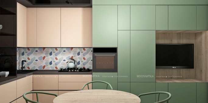 Дизайн Кухня в стиле Современный в сером цвете №12803 - 6 изображение
