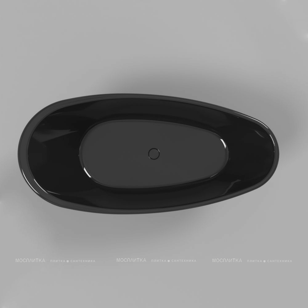 Ванна из искусственного камня 155х73 см Whitecross Spinel B 0210.155073.101 глянцевая черная - изображение 2