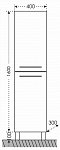 Шкаф-пенал СаНта Вегас 40 526005 напольный/подвесной, с бельевой корзиной - 3 изображение