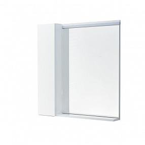 Зеркальный шкаф Aquaton Рене 80x85см 1A222502NRC80 с подсветкой цвет белый/грецкий орех