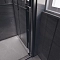 Душевая дверь Veconi Premium Trento PTD-30B, 150х200, черный матовый, стекло прозрачное - изображение 3