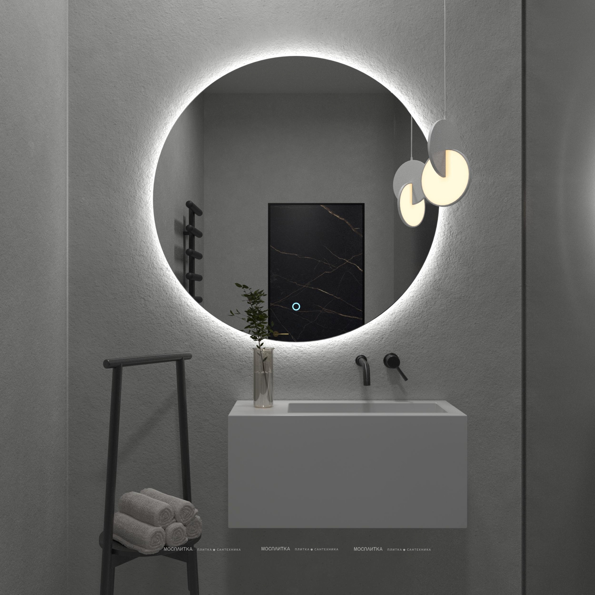 Зеркало Onika Сола 70 см 207047 с LED подсветкой - изображение 6