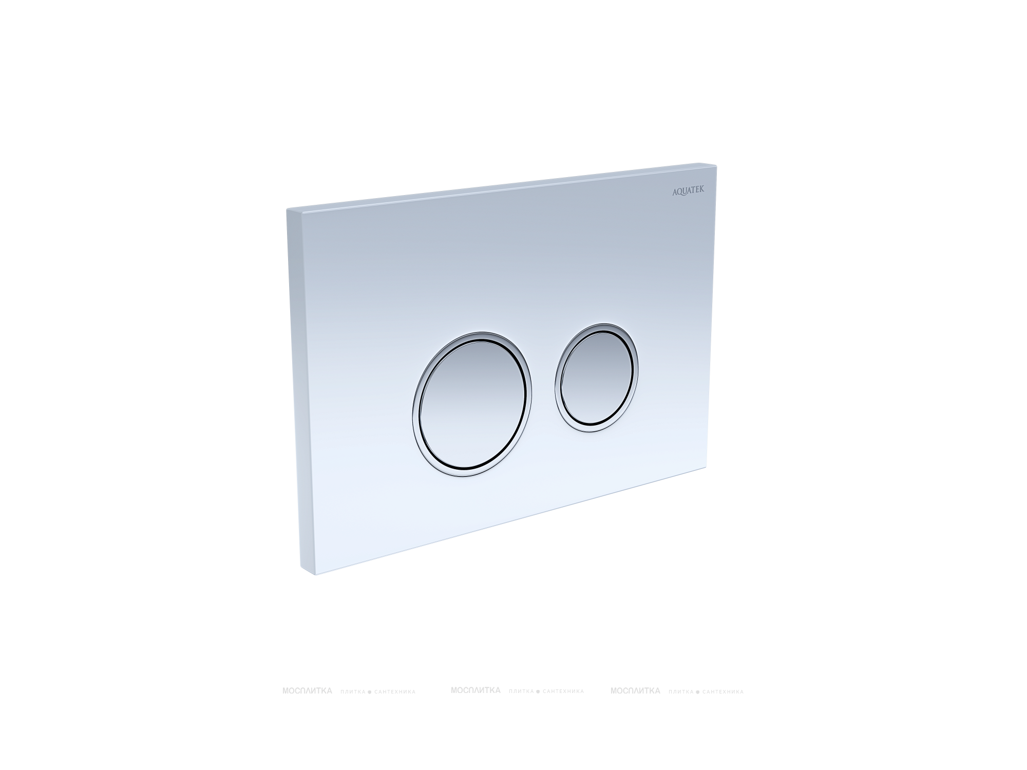 Панель смыва Aquatek Slim, KDI-0000028, белая, закаленное стекло - изображение 2