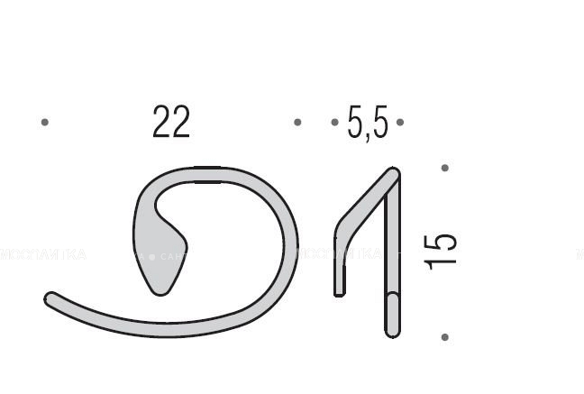 Полотенцедержатель кольцо Colombo Khala B1831.000, хром - изображение 2