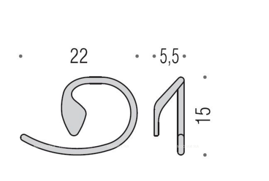 Полотенцедержатель кольцо Colombo Khala B1831.000, хром - 2 изображение