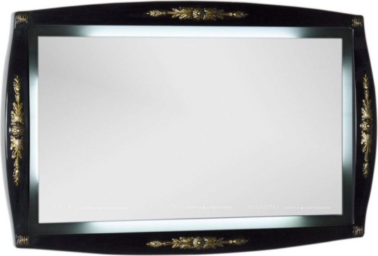 Зеркало Aquanet Виктория 120 00183927 черный / золото - 3 изображение