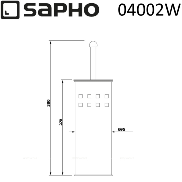 Ершик Sapho Simple Line 04002W матовый белый - 2 изображение