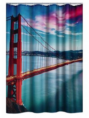 Штора для ванных комнат Ridder Golden Gate Bridge цветная