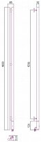 Полотенцесушитель электрический Сунержа Нюанс 2.0 180х8,5 см 00-0543-1853 без покрытия - изображение 5