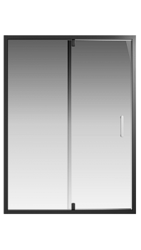 Душевой уголок Creto Astra стекло прозрачное профиль черный 140х90 см, 121-WTW-140-C-B-6 + 121-SP-900-C-B-6
