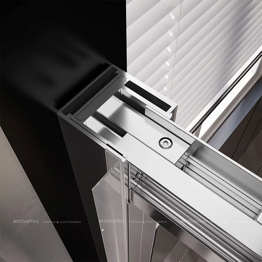 Душевая дверь Veconi Premium Trento PTD-30CH, 140х200, хром, стекло прозрачное - изображение 5