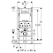 Комплект подвесной безободковый унитаз Jacob Delafon Rodin+ EDY102-00 белый + инсталляция Geberit Duofix 458.125.21.1 с кнопкой смыва хром - изображение 9