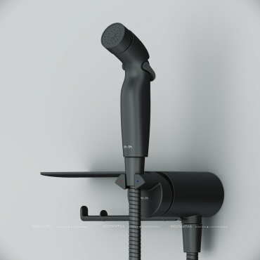 Гигиенический душ Am.Pm Func F0H8F922 со смесителем, матовый черный - 4 изображение