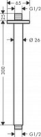 Кронштейн для верхнего душа Hansgrohe Vernis Shape 26407000, хром - 2 изображение