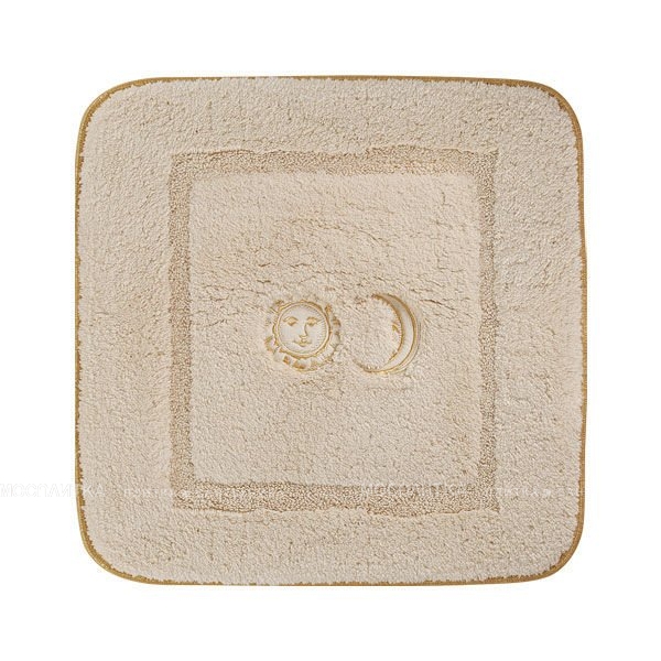 Коврик Migliore Complementi ML.COM-50.060.PN для ванной комнаты, вышивка логотип Корона, кремовый, окантовка золото 30767 - изображение 4