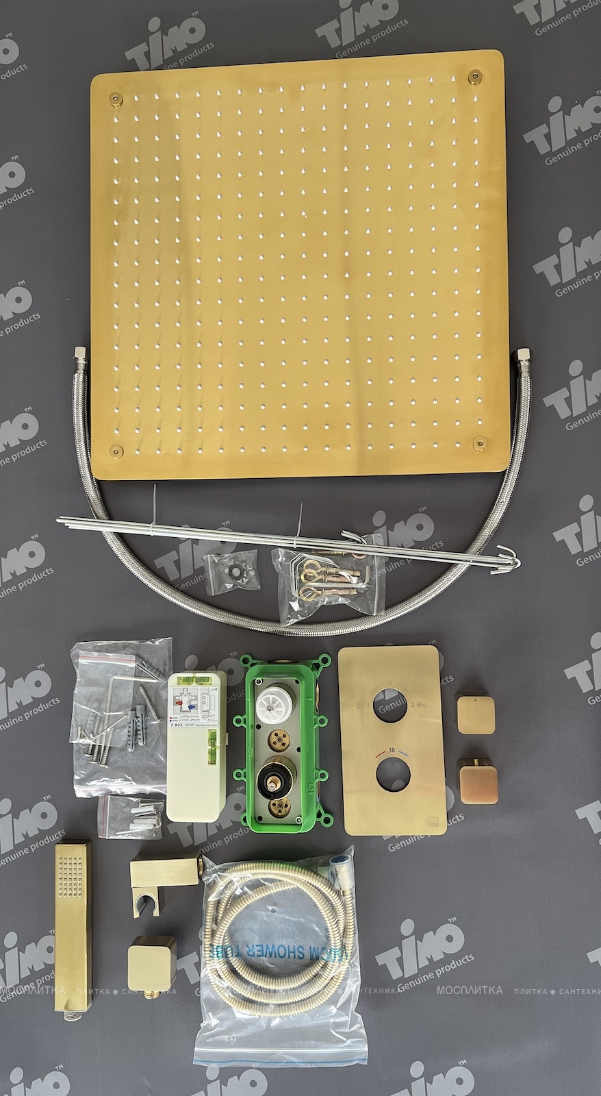 Душевой комплект Timo Petruma SX-5029/17SM с термостатом золото матовое - изображение 4
