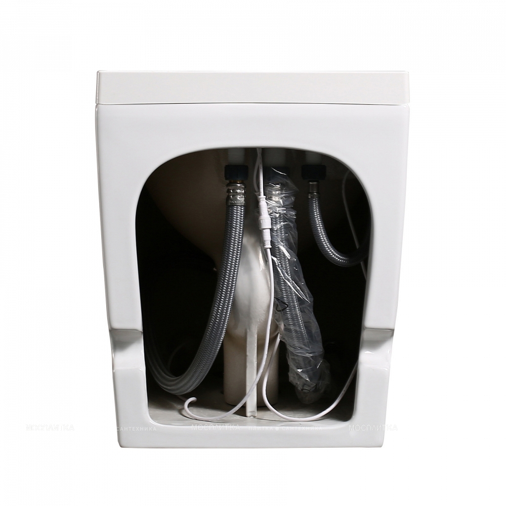Унитаз приставной с импульсным смывом Abber Bequem AC1114P с крышкой-сиденьем микролифт, белый - изображение 10