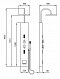 Душевая панель с гидромассажем Kolpa-San Kerrock Combo 4F, Graphite-9070 черный, с каскадным изливом - 2 изображение