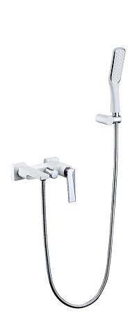 Смеситель Boheme Venturo 373-W для ванны с душ.гарнитуром белый-хром1