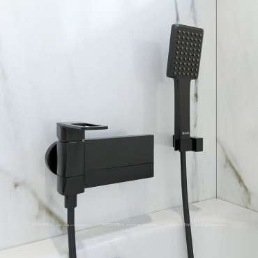 Смеситель Iddis Slide SLIBL00i02 для ванны с душем, черный - 2 изображение