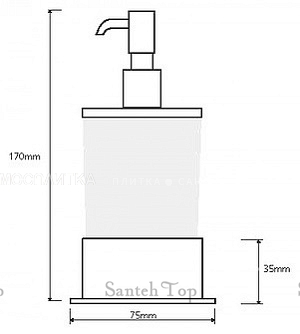 Дозатор для жидкого мыла Bemeta Plaza 140109161 - изображение 2
