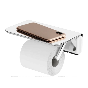 Держатель для туалетной бумаги Am.Pm Sensation A30341500 с полкой для телефона - 4 изображение