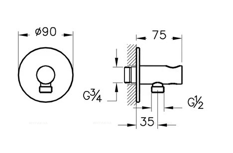 Душевой комплект VitrA Origin A49266EXP, хром - 9 изображение