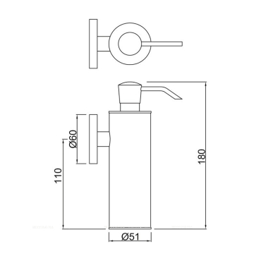 Дозатор для жидкого мыла Jaquar Continental ACN-CHR-1137N, хром - 2 изображение